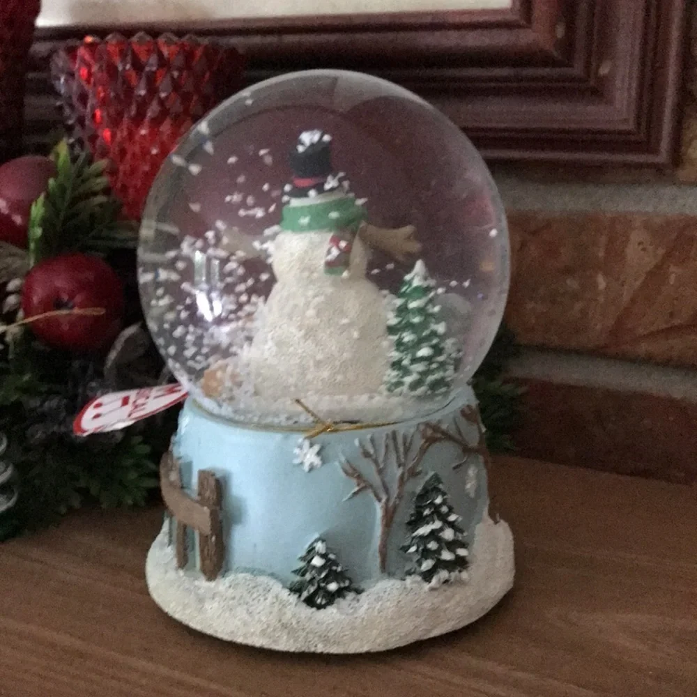 ❤️ Rare Vintage 1990 Christmas Musical Snowman Snow Globe